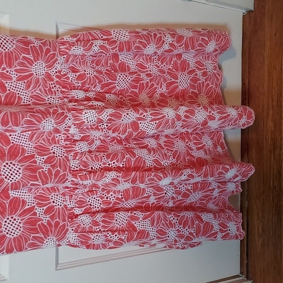 Milly Breanna Tournesol Eyelet Dress Coral - Picture 6 of 16